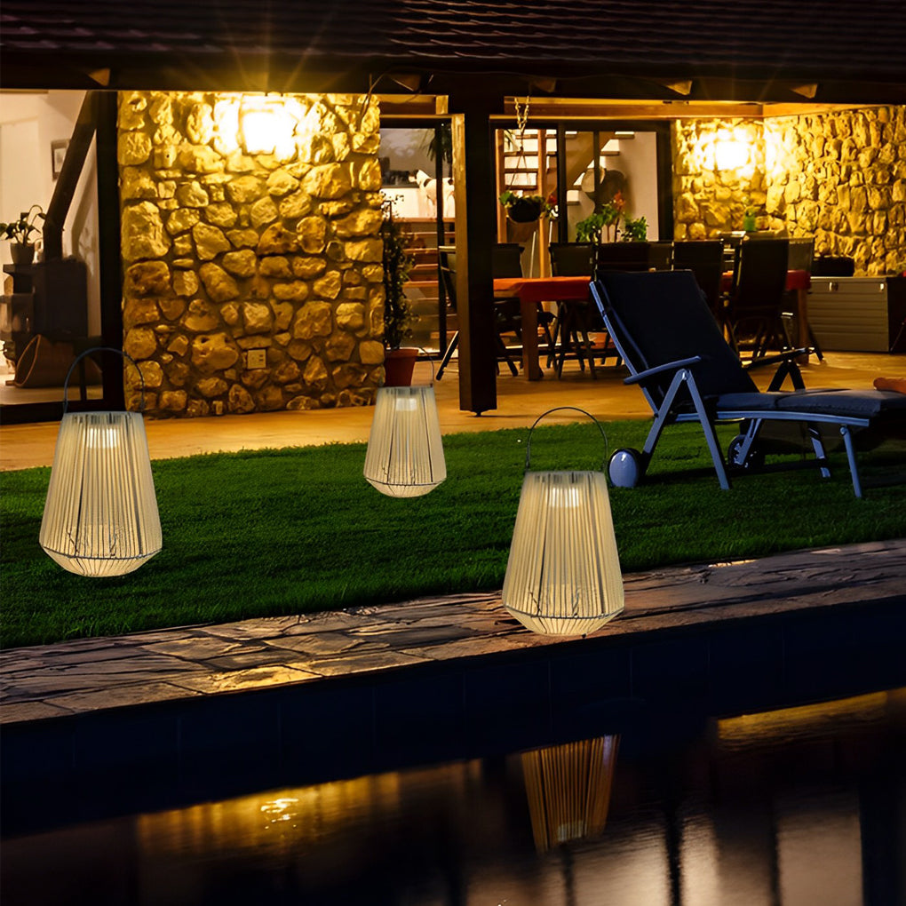 Geieve Rustic Rattan Outdoor Lantern