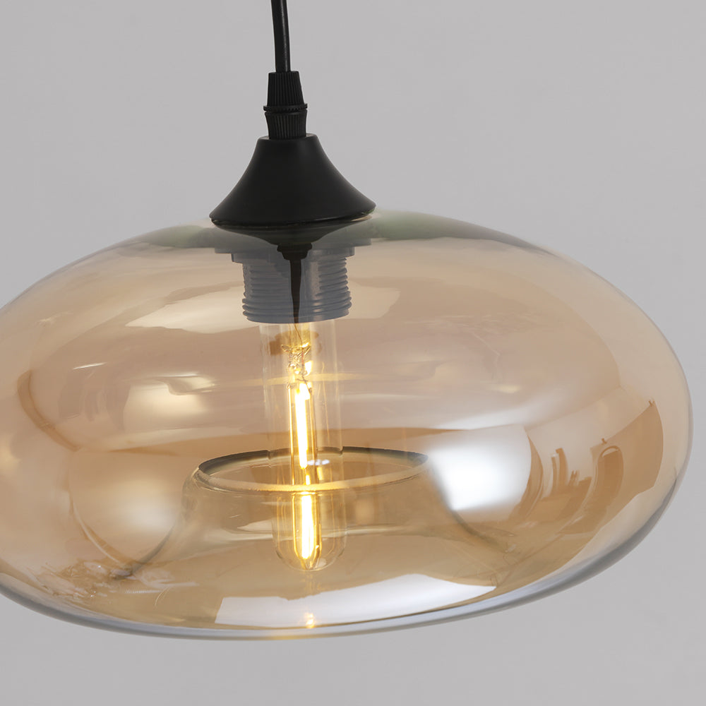 Valentina Modern Bread Shaped Glass Pendant Light 6 Color Living Room