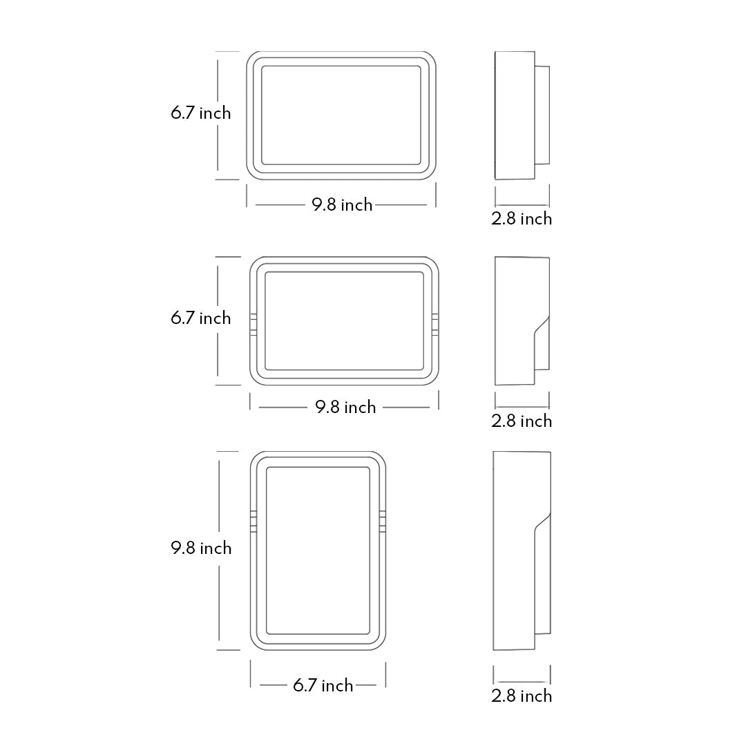 Stan Square Minimalist LED Aluminum Outdoor Wall Light
