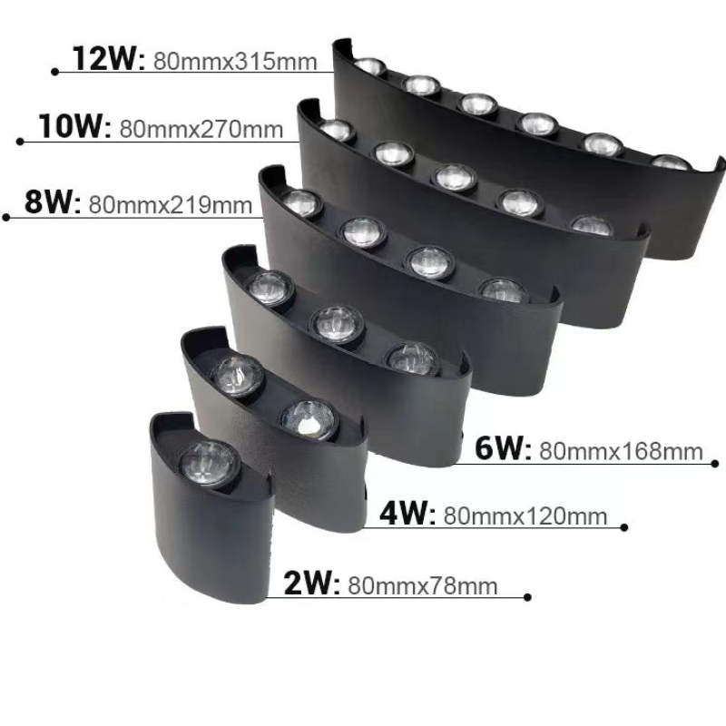 Ray Modern Rectangular Outdoor Wall Lamp Water-Wave