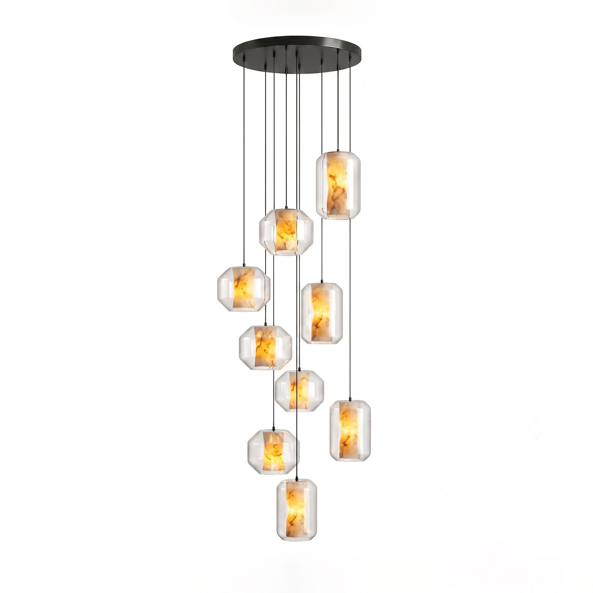Edenborne Alabaster Glass Cylinder Pendant Light