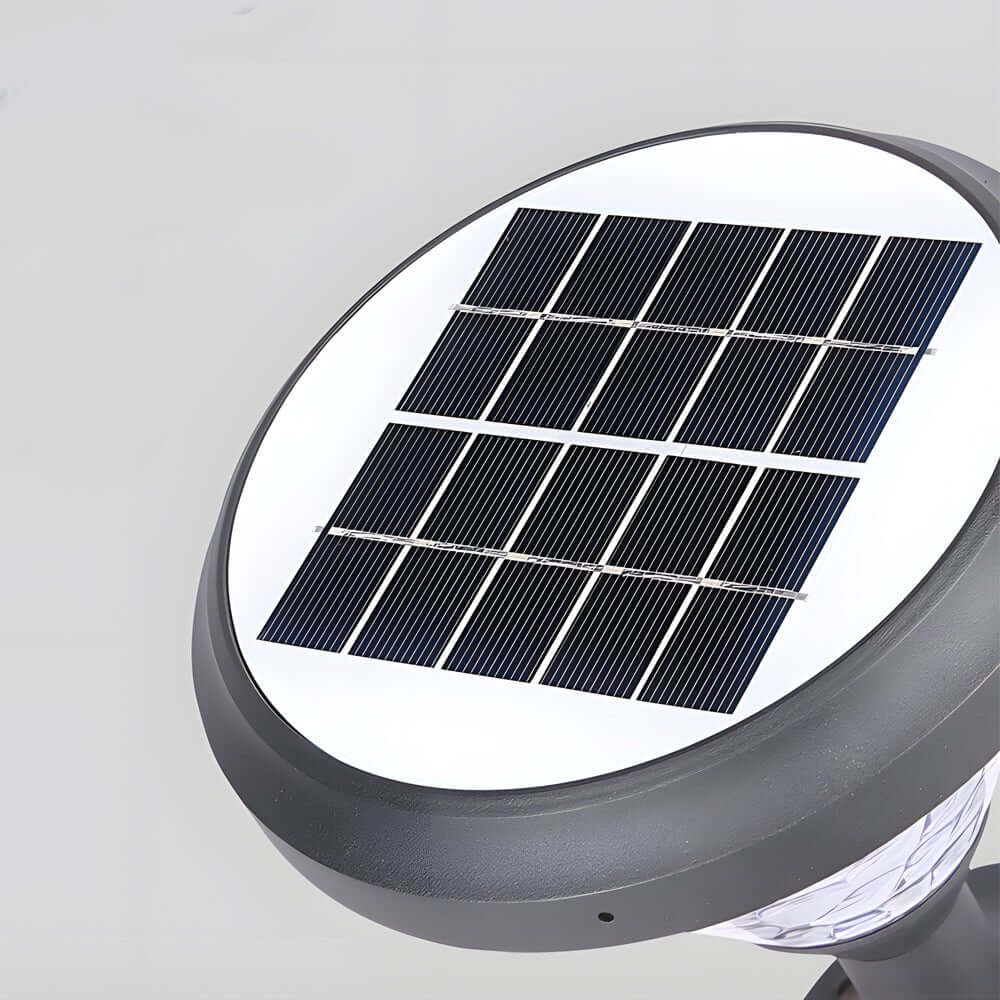 Queenly High Round LED Solar Aluminum Outdoor Post/Pier Light