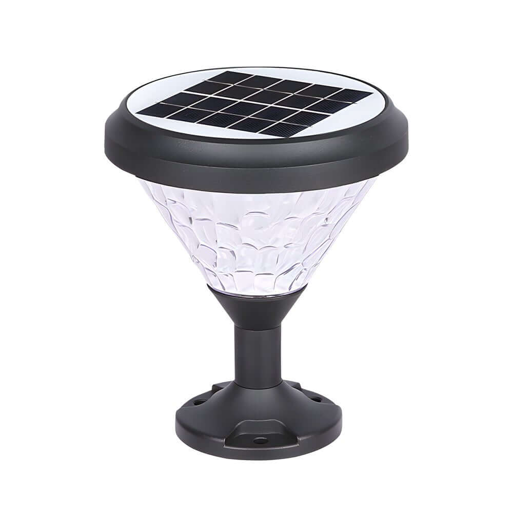 Queenly High Round LED Solar Aluminum Outdoor Post/Pier Light