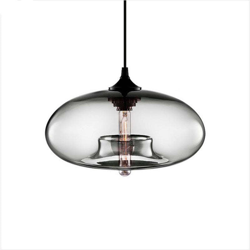 Valentina Modern Bread Shaped Glass Pendant Light 6 Color Living Room