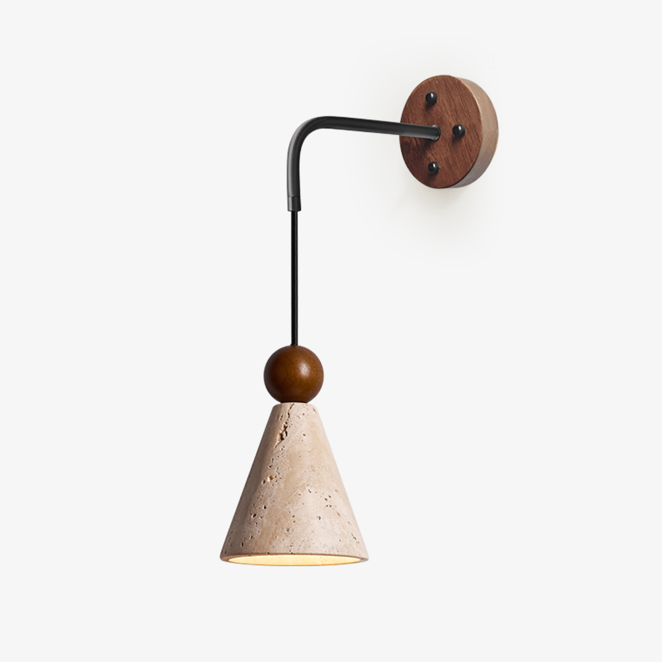 Verholt Cone Wood Bead Wall Sconce