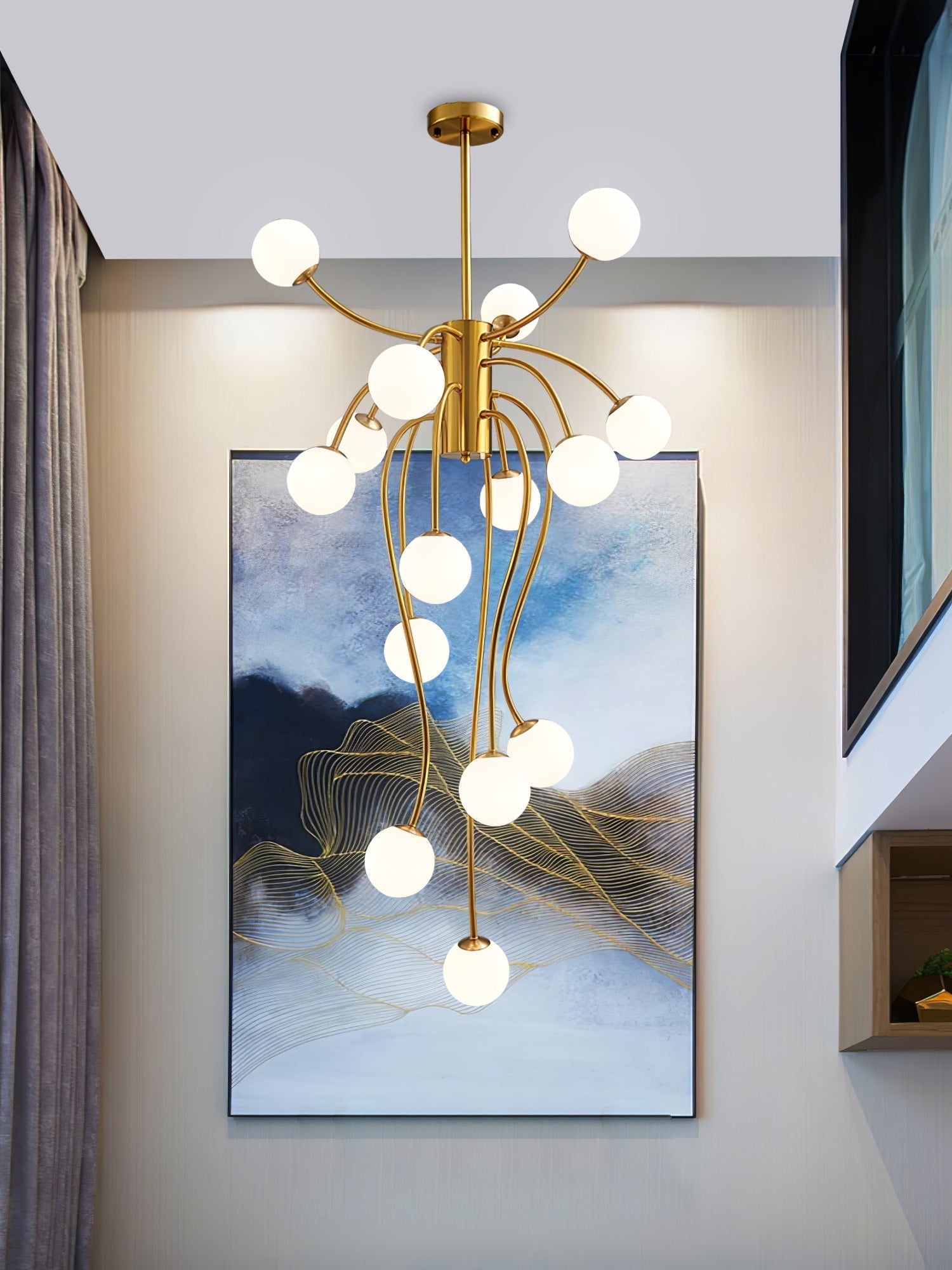 Astralyn Brass Globe Chandelier