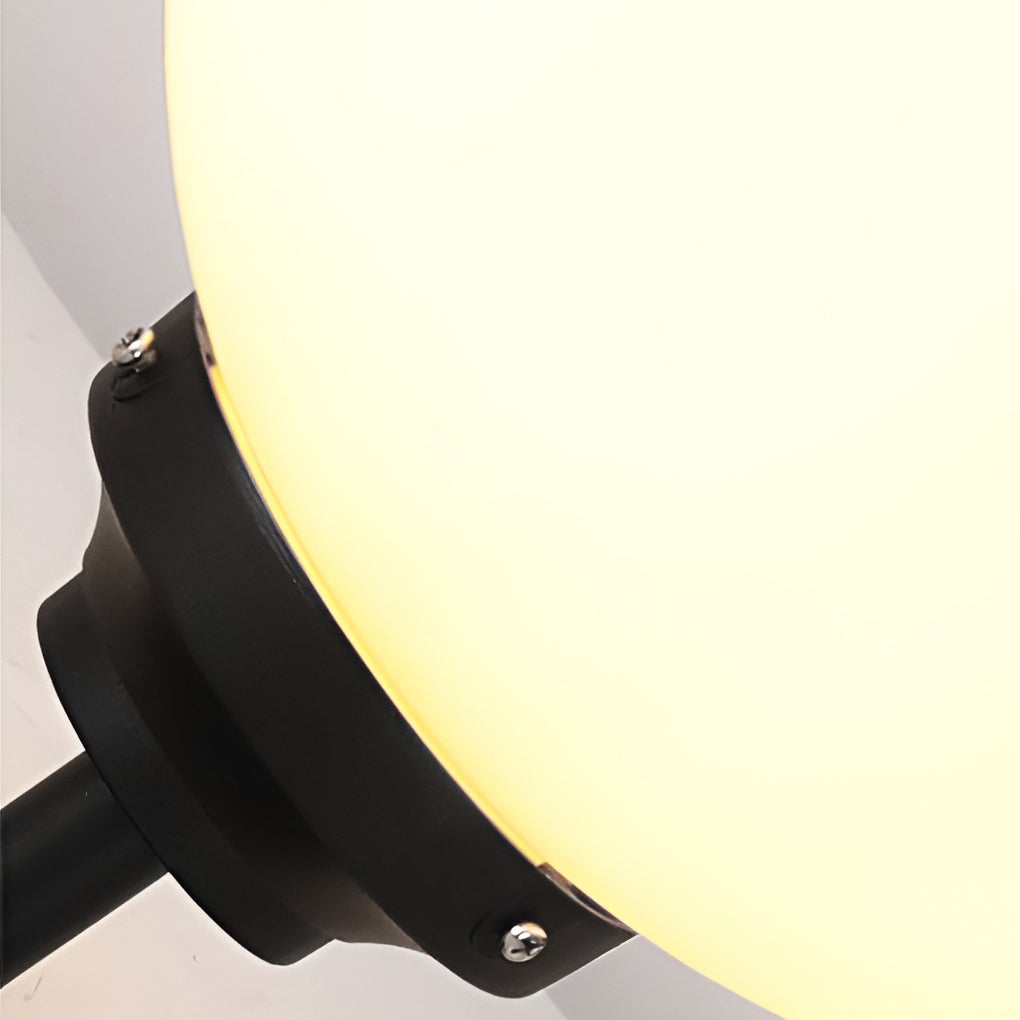 Silver Round LED Modern Aluminum Outdoor Wall Lamp