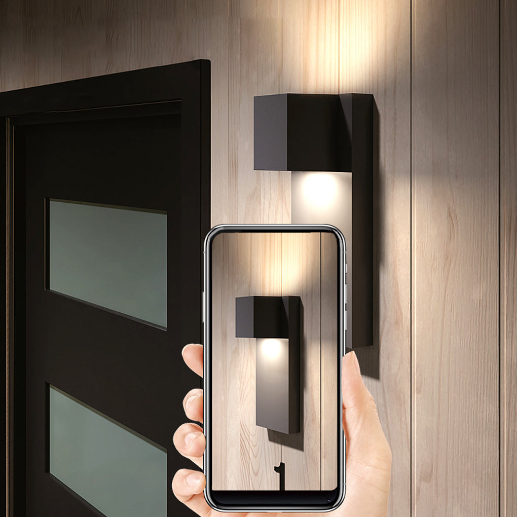 Eriny Square LED Modern Aluminum Outdoor Wall Sconce Light