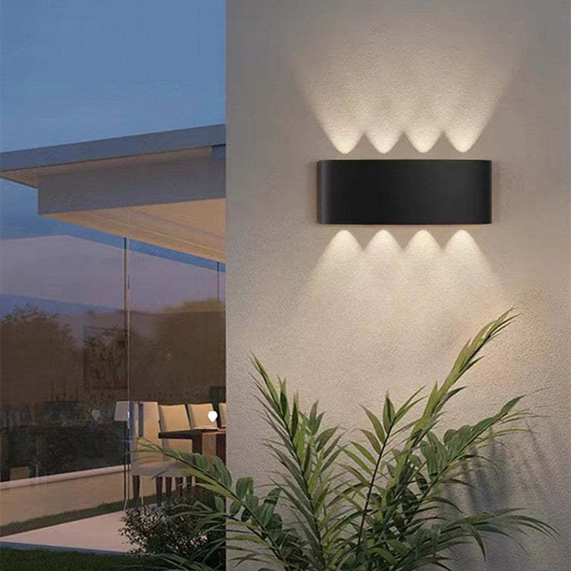Ray Modern Rectangular Outdoor Wall Lamp Water-Wave