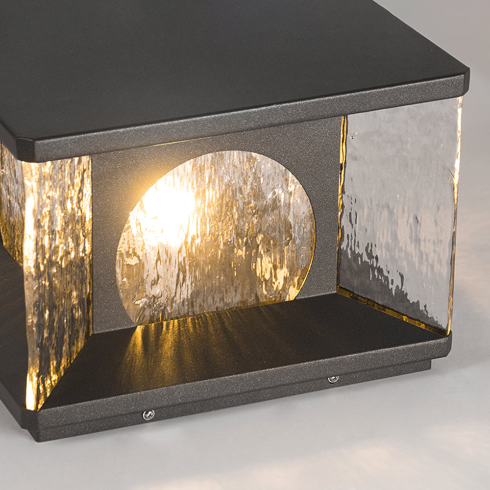 Ray Modern Transparent Rectangular Glass Outdoor Floor Lamp