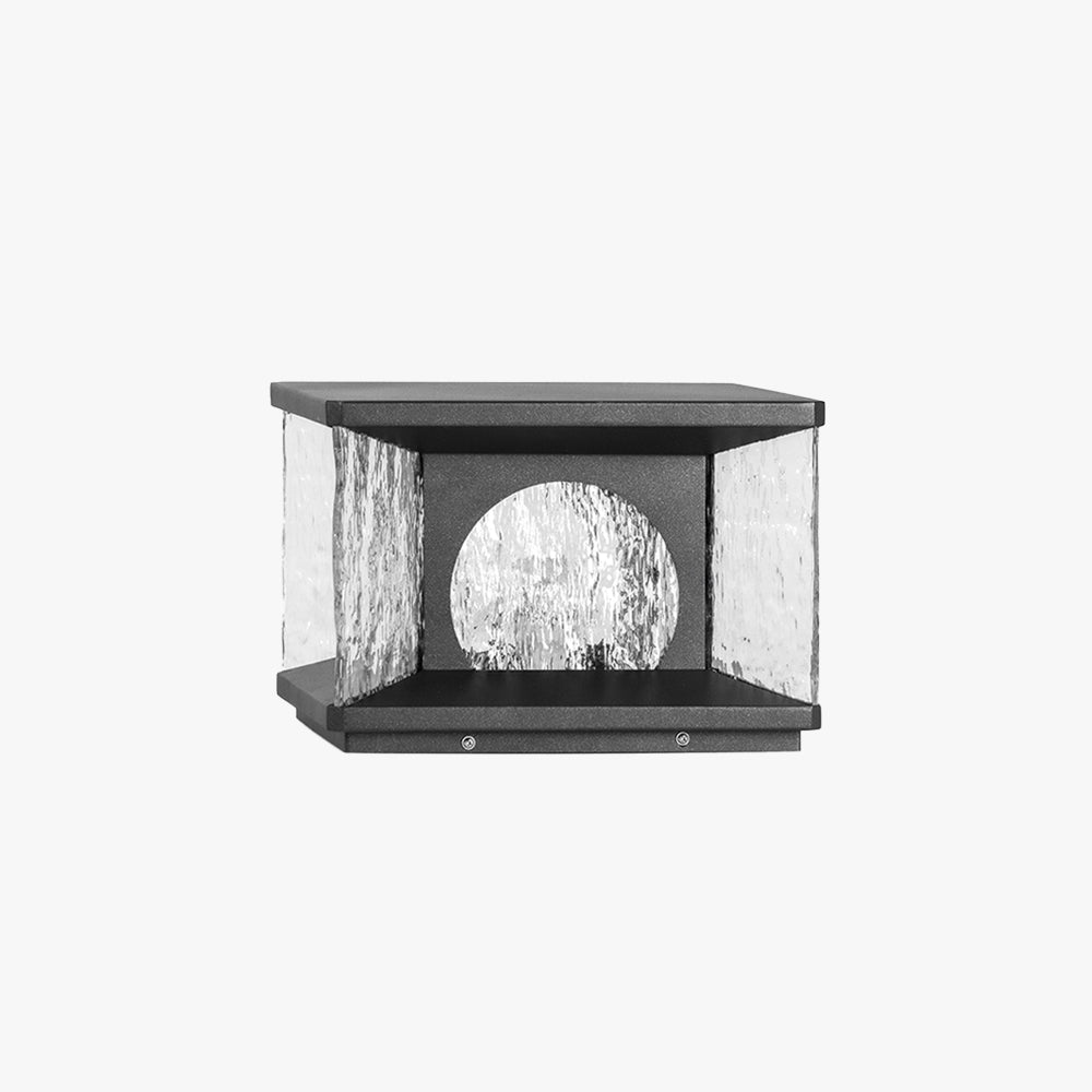 Ray Modern Transparent Rectangular Glass Outdoor Floor Lamp