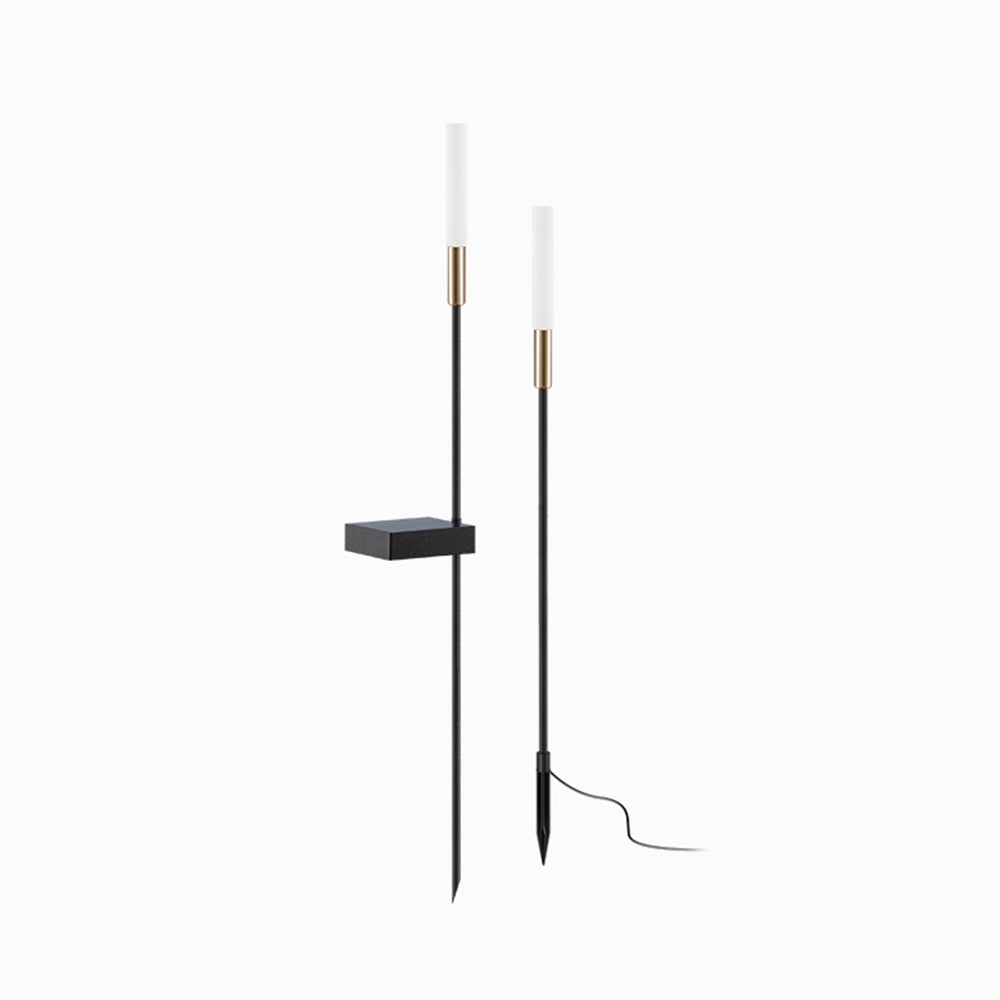 Ray Modern Reed Solar Outdoor Post Light