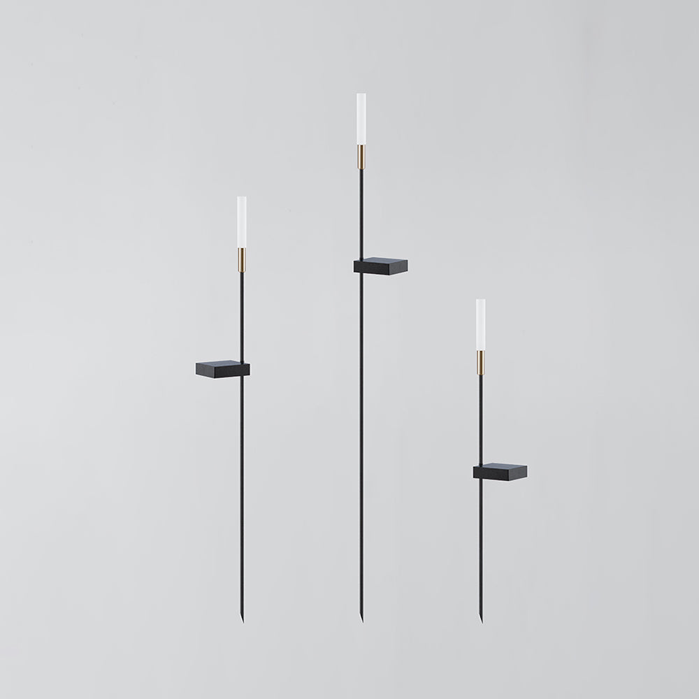 Ray Modern Reed Solar Outdoor Post Light