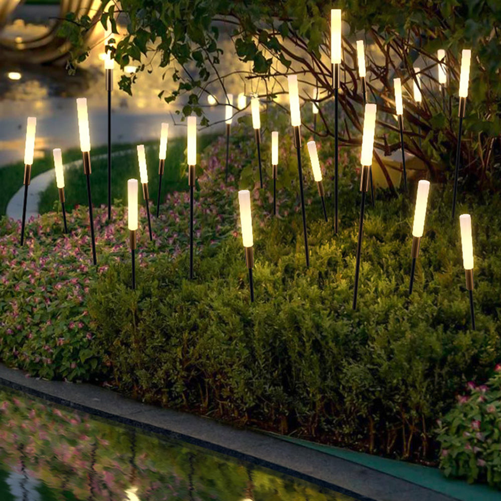 Ray Modern Reed Solar Outdoor Post Light
