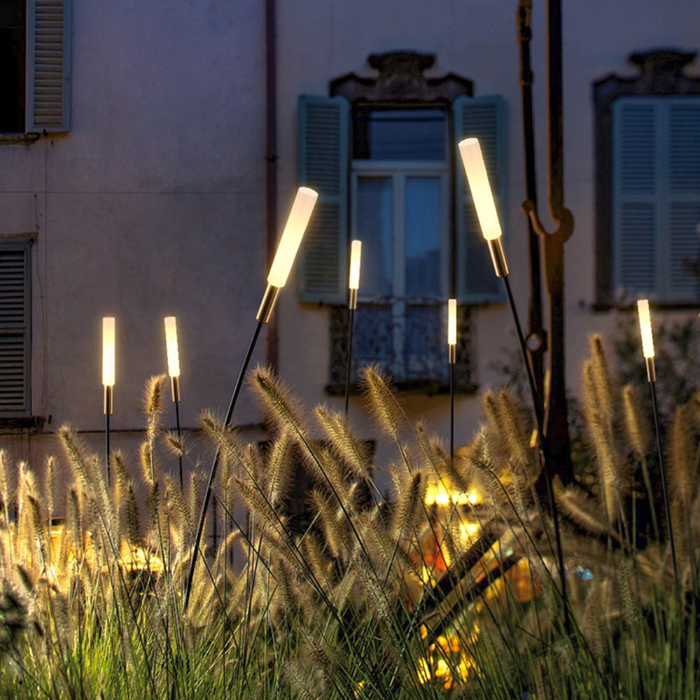 Ray Modern Reed Solar Outdoor Post Light