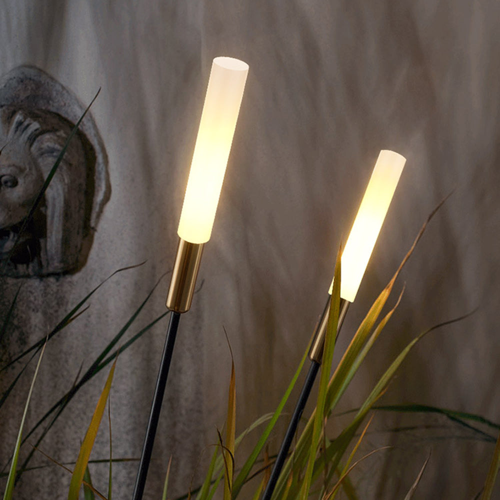 Ray Modern Reed Solar Outdoor Post Light