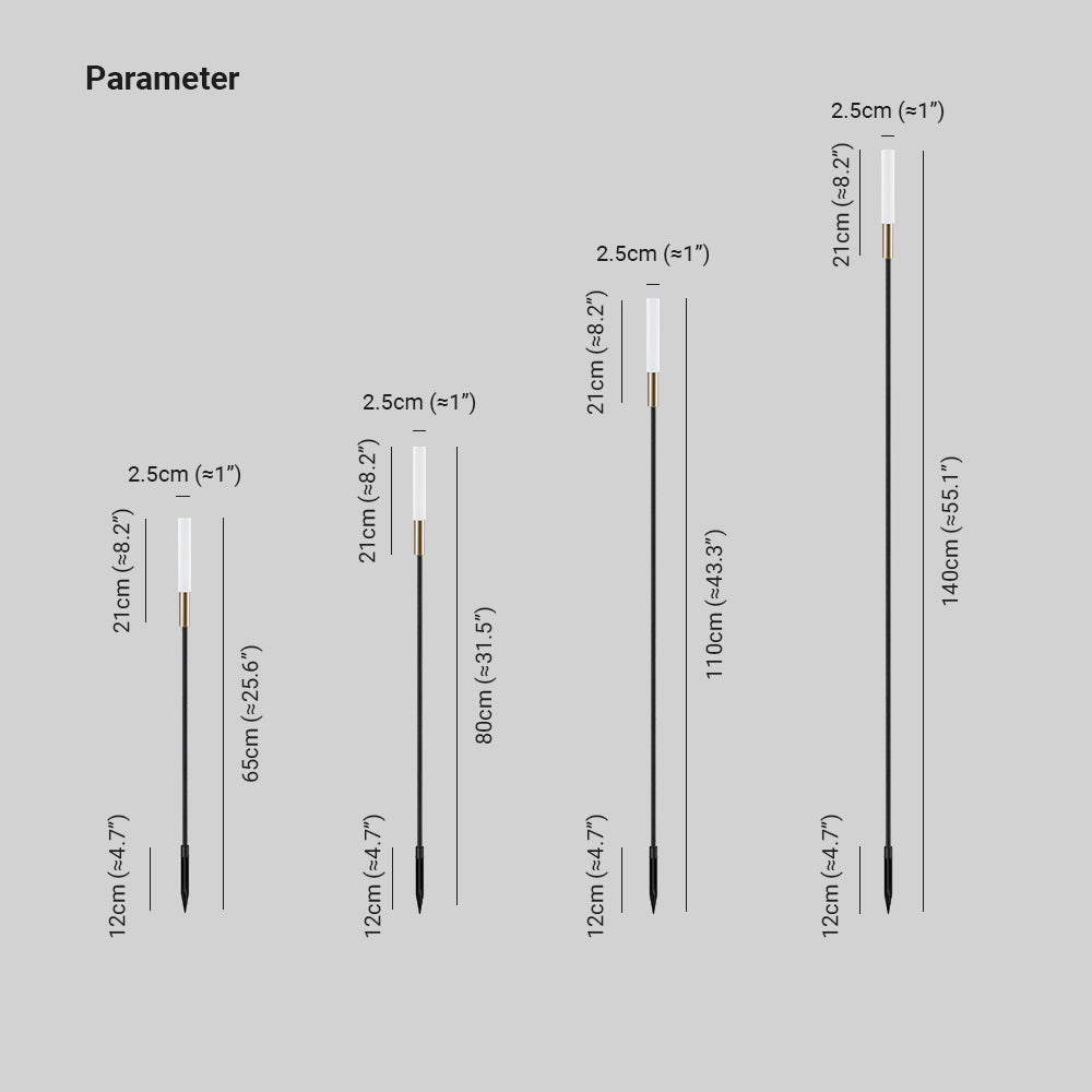 Ray Modern Reed Solar Outdoor Post Light