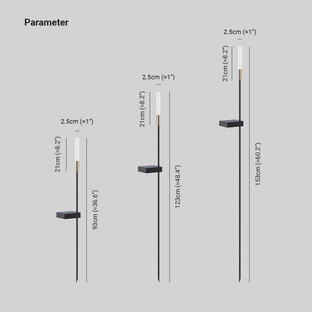 Ray Modern Reed Solar Outdoor Post Light