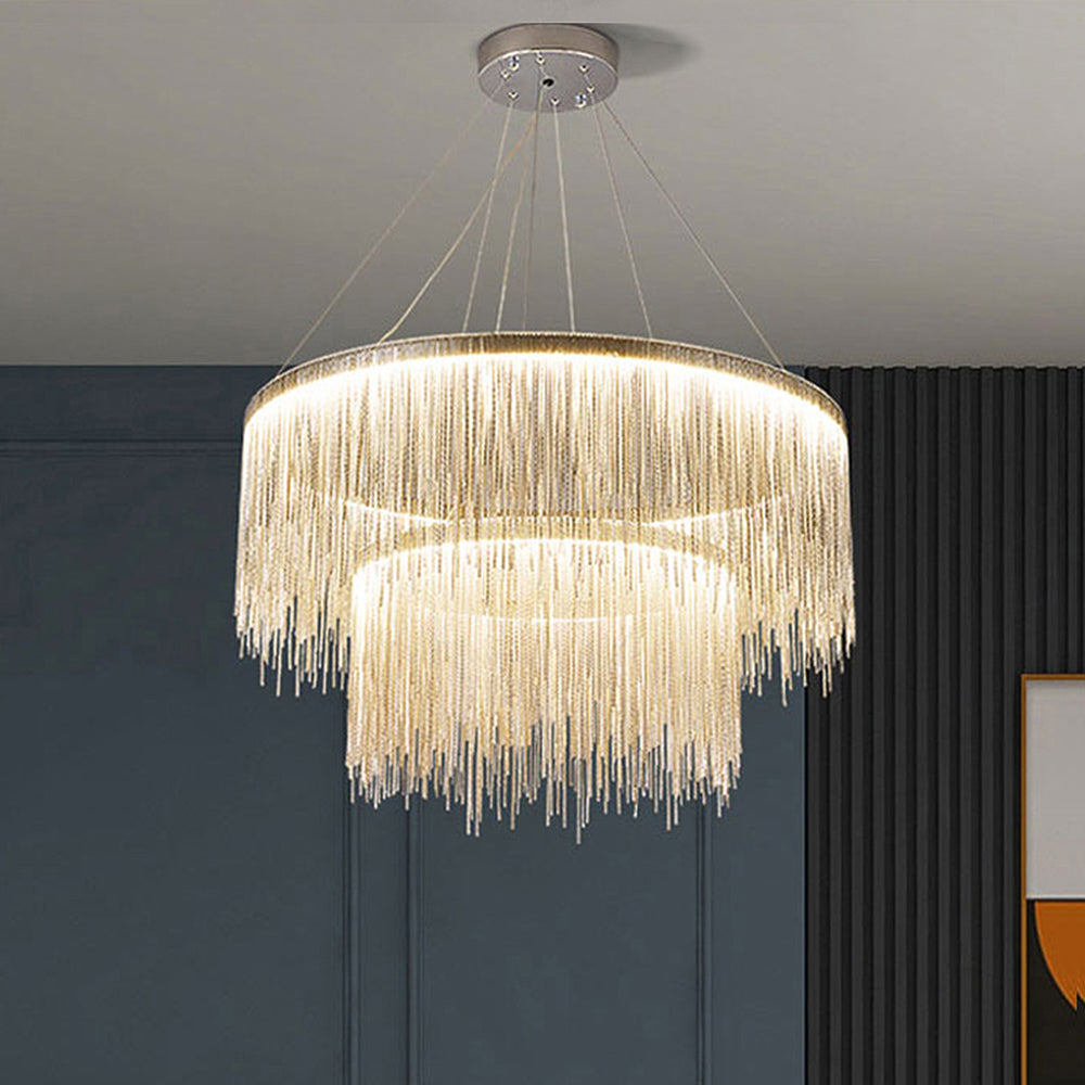 Arisha Tassel Chain Art Deco Pendant Light Living Room Hall