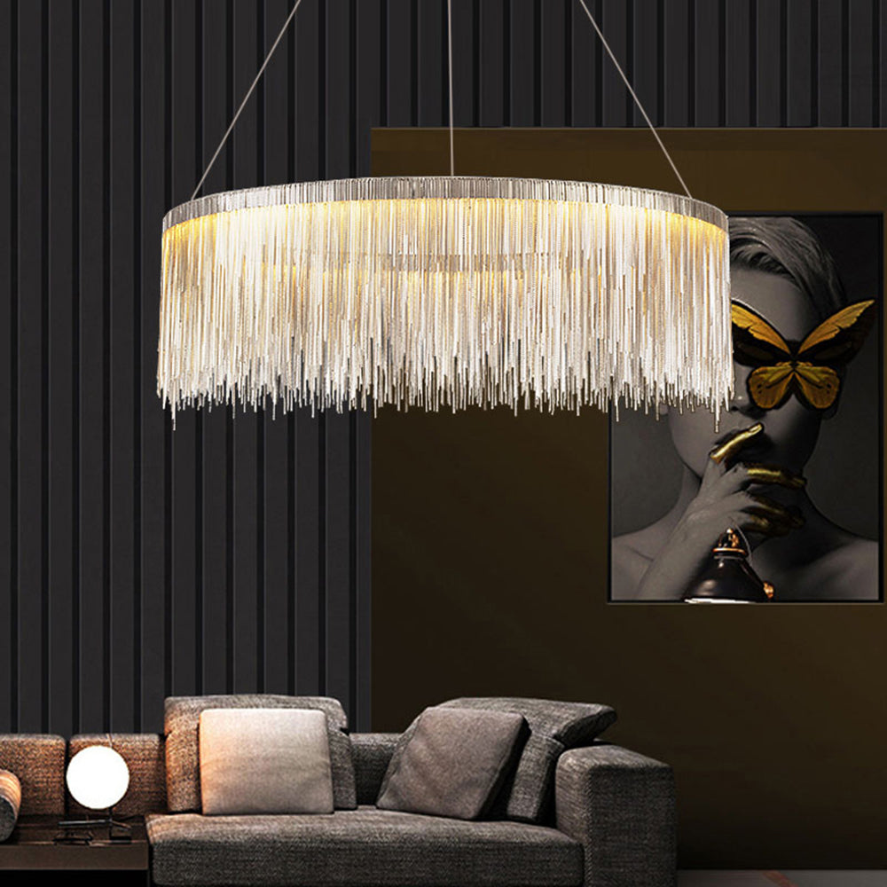 Arisha Tassel Chain Art Deco Pendant Light Living Room Hall