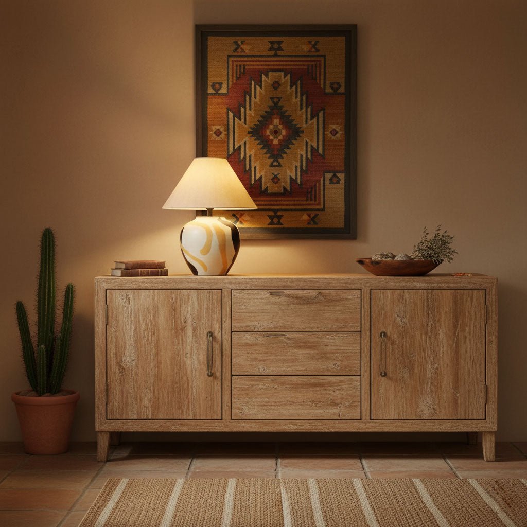 Quellis Abstract Pattern Ceramic Table Lamp
