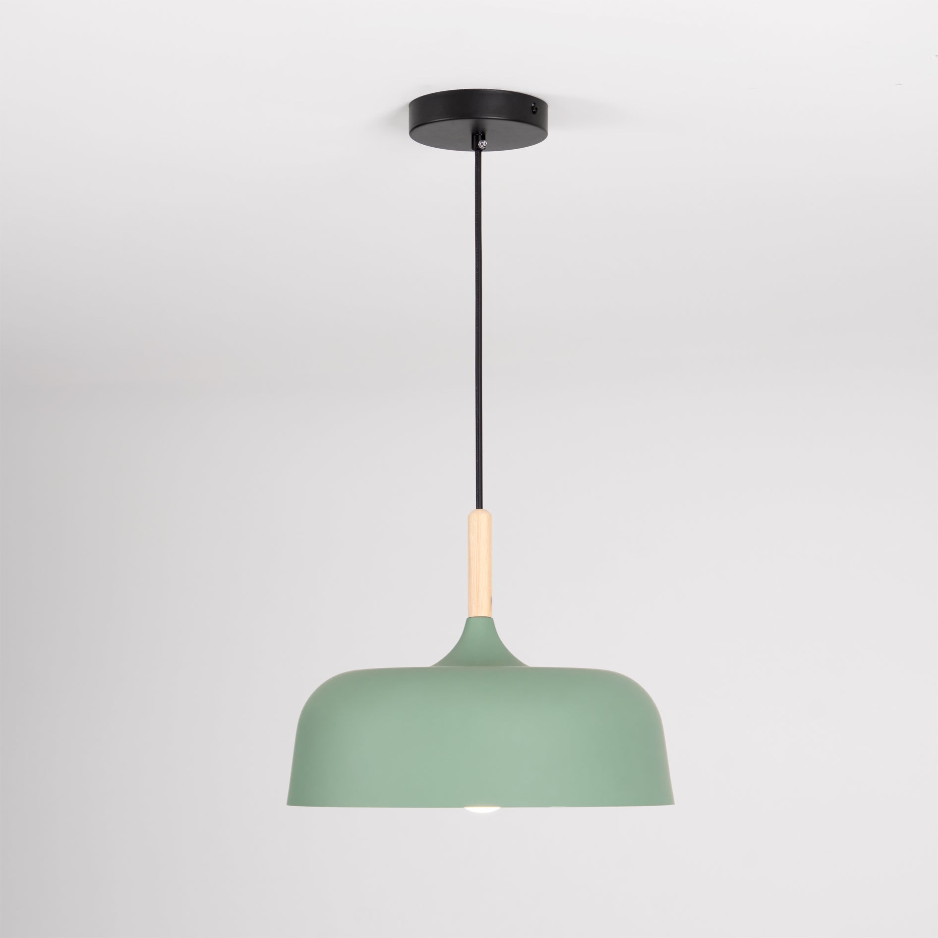 Sylivenne Pendant Lamp White Shade Wood