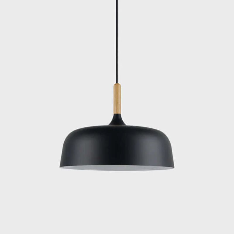 Sylivenne Pendant Lamp White Shade Wood