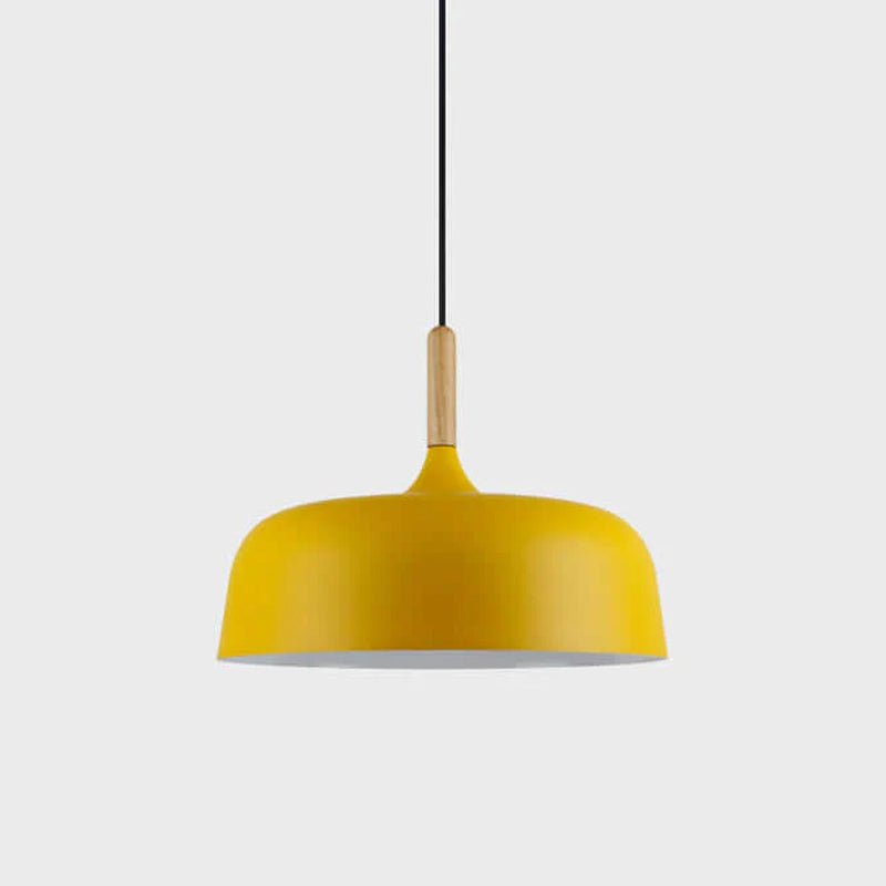 Sylivenne Pendant Lamp White Shade Wood