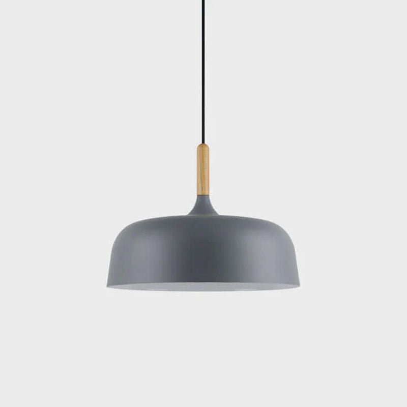 Sylivenne Pendant Lamp White Shade Wood
