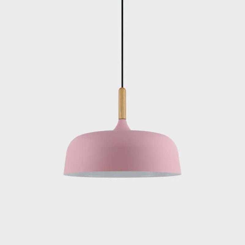 Sylivenne Pendant Lamp White Shade Wood