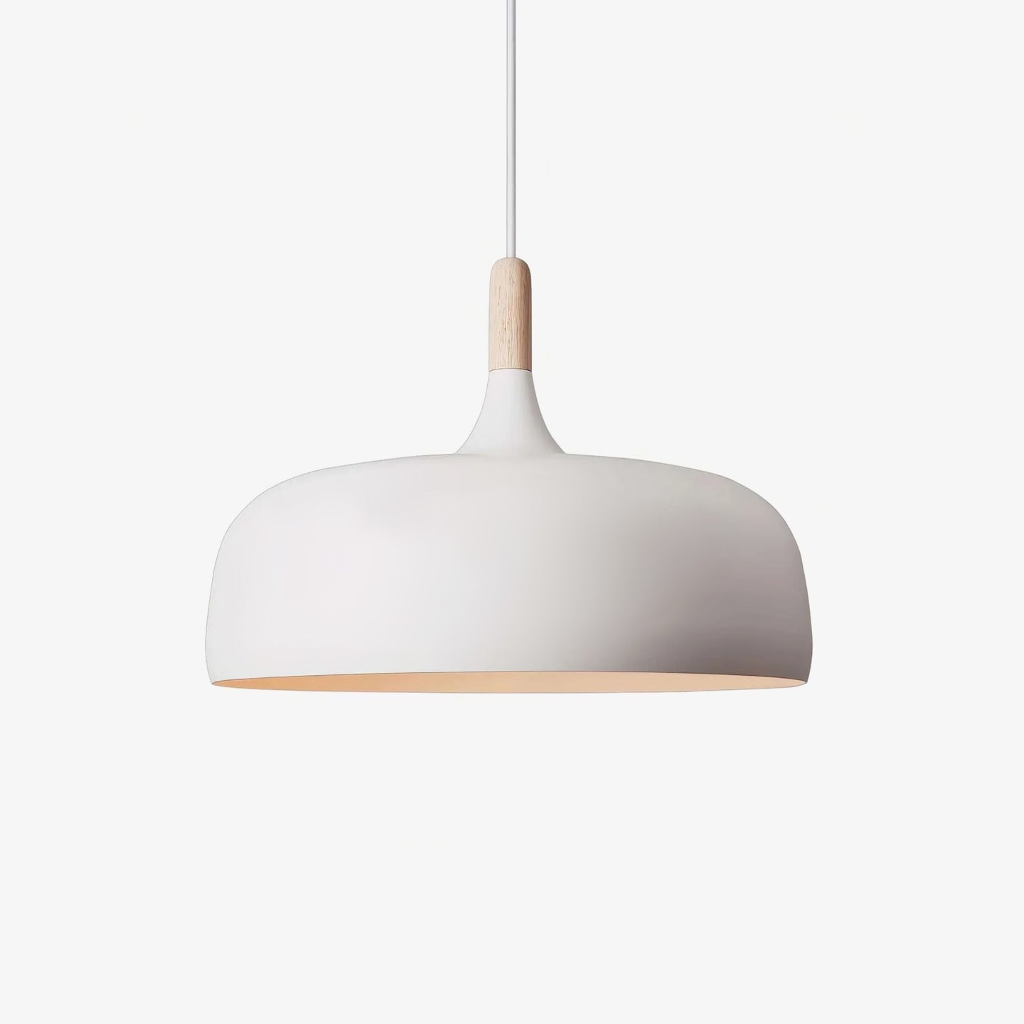 Sylivenne Pendant Lamp White Shade Wood