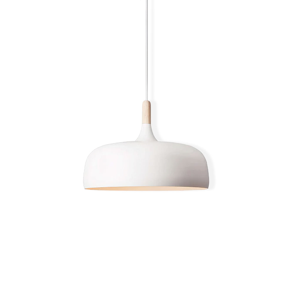 Sylivenne Pendant Lamp White Shade Wood