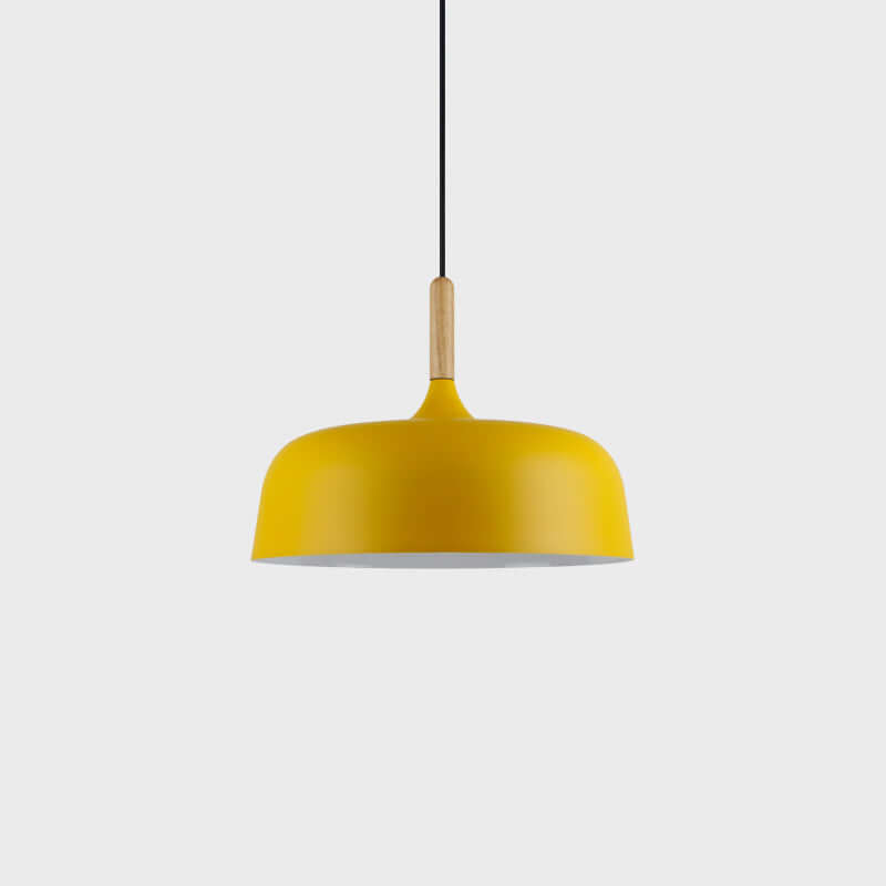 Sylivenne Pendant Lamp White Shade Wood