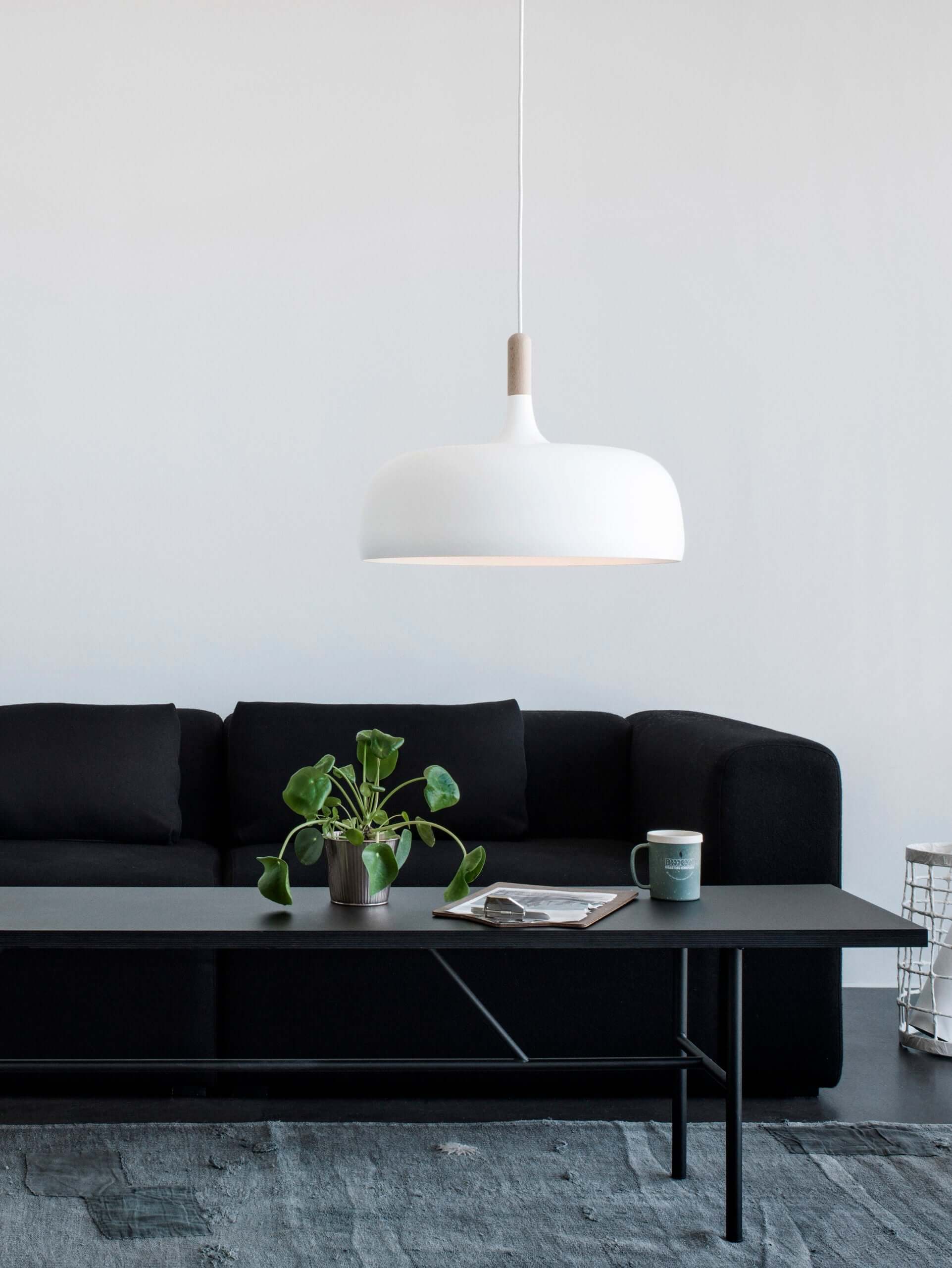 Sylivenne Pendant Lamp White Shade Wood
