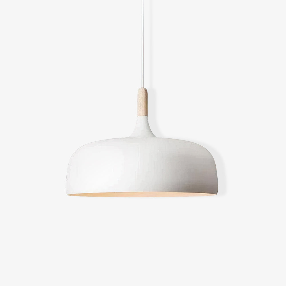 Sylivenne Pendant Lamp White Shade Wood