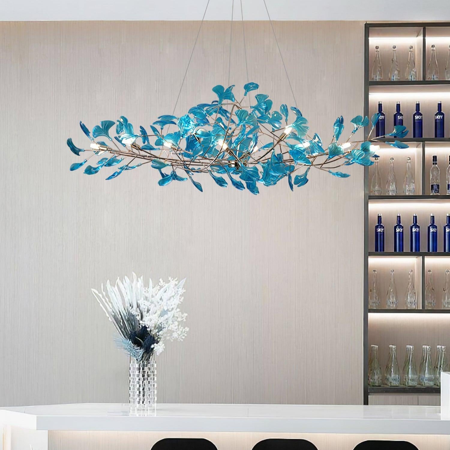 Olivia Ginkgo Acrylic Chandeliers