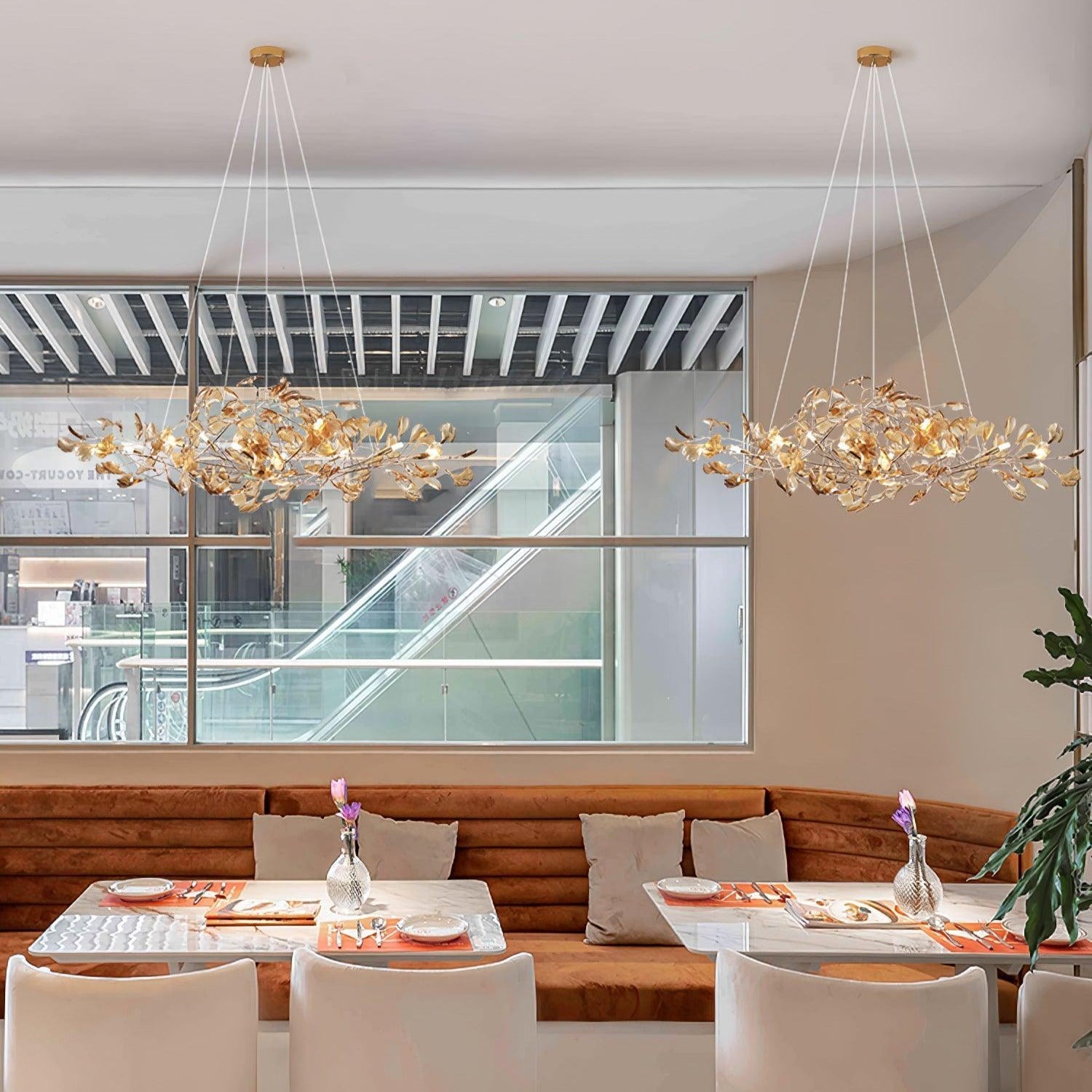 Olivia Ginkgo Acrylic Chandeliers