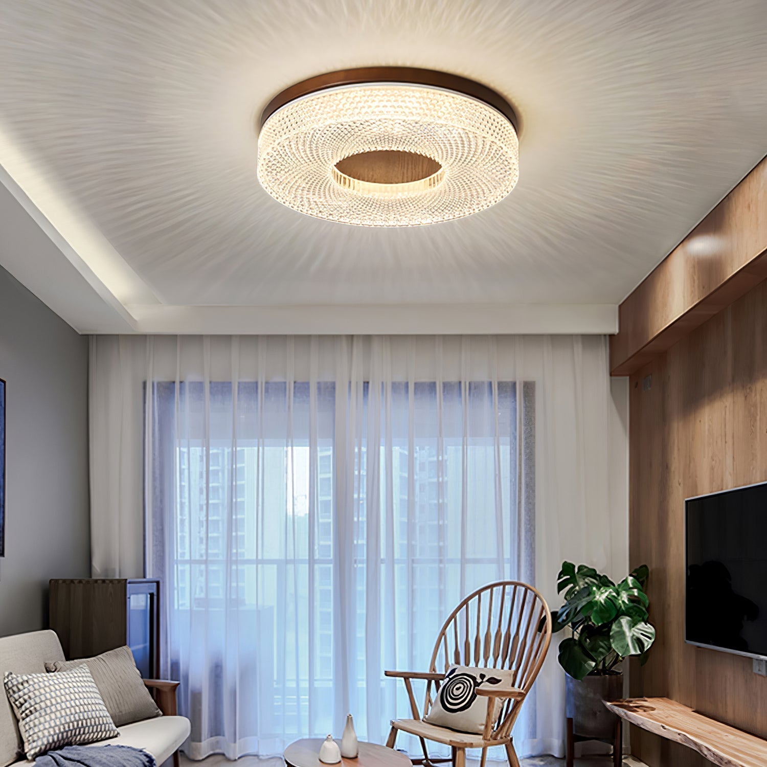 Nirinelle Ceiling Lamp Acrylic Ring Modern Minimalist