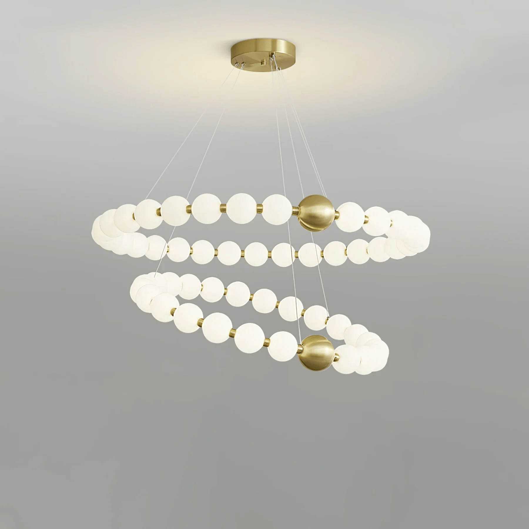 Hevrin Elegance Art Pearls Plastic Chandelier