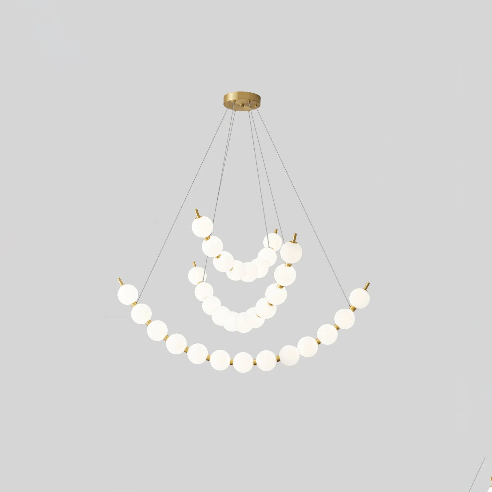 Hevrin Elegance Art Pearls Plastic Chandelier