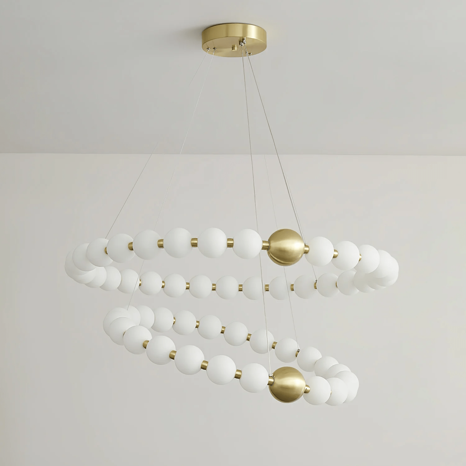 Hevrin Elegance Art Pearls Plastic Chandelier