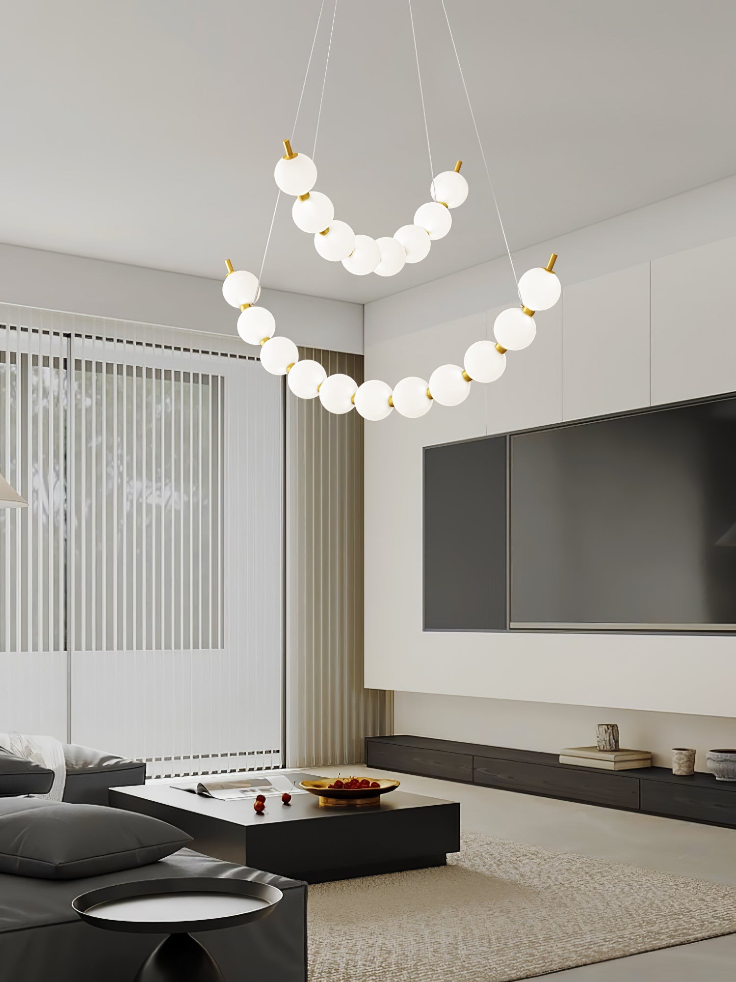 Hevrin Elegance Art Pearls Plastic Chandelier