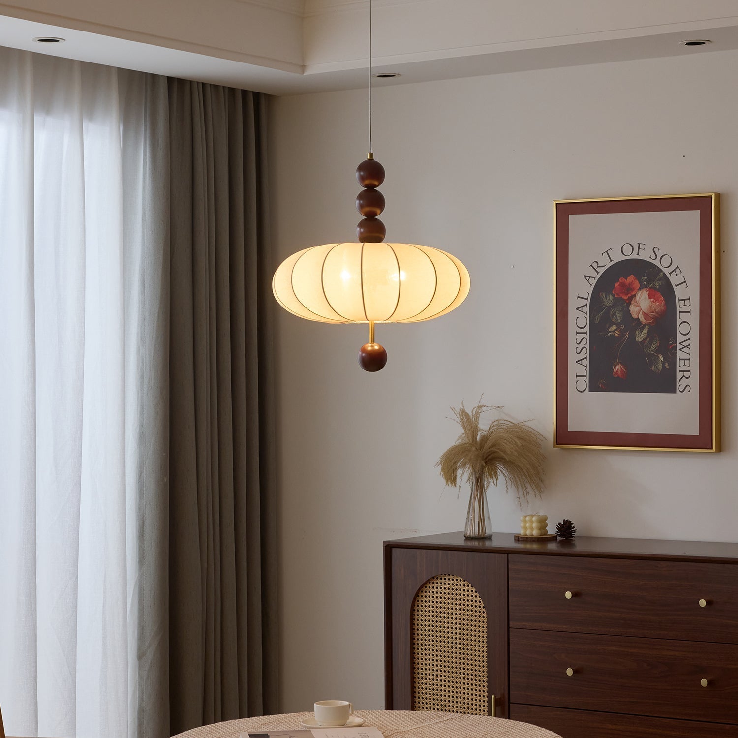 Koda Vintage Fabric Pendant Light