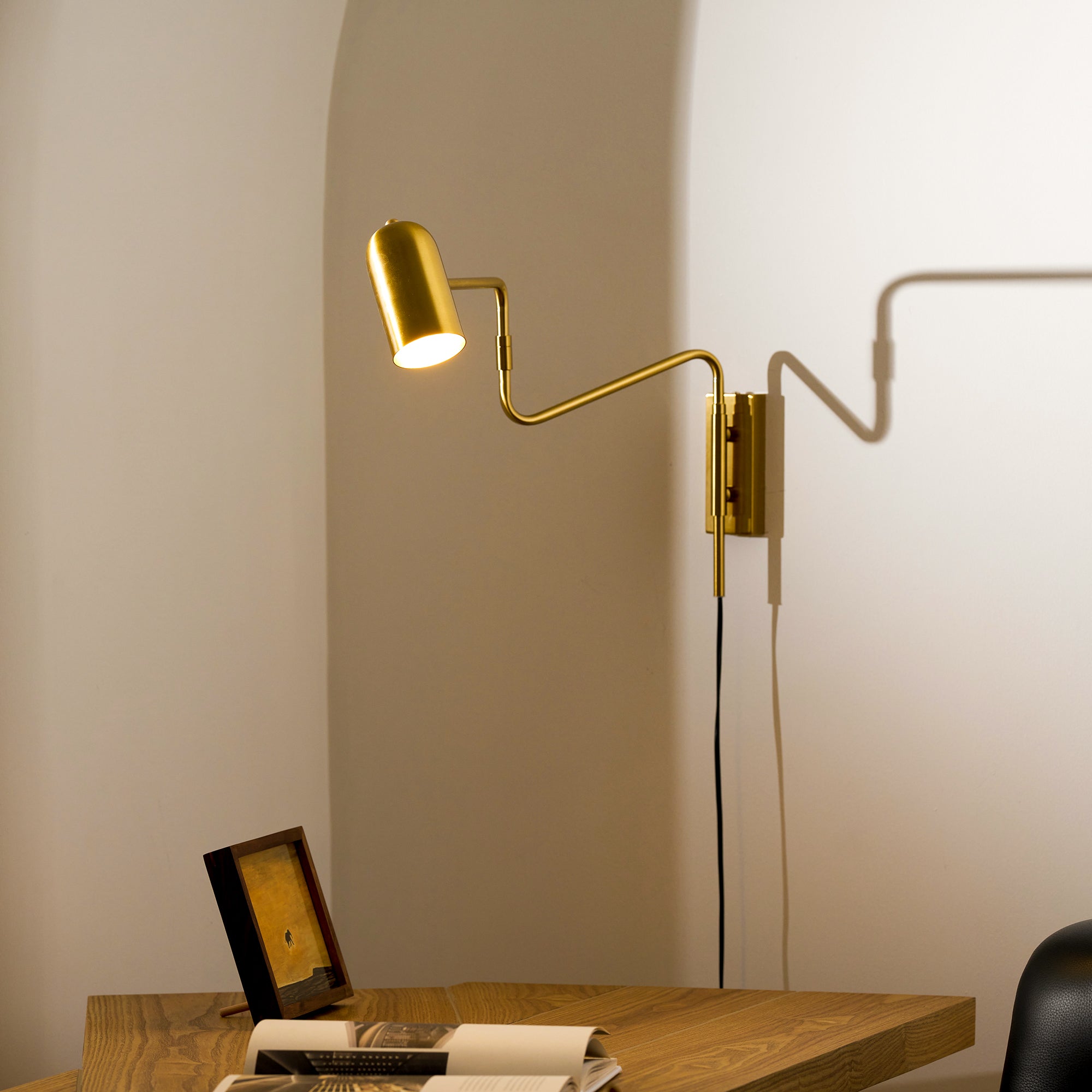 Havengrove Adjustable Arm Plug In Indoor Wall Light