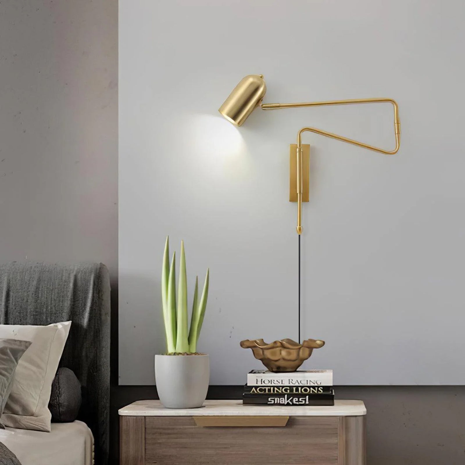 Havengrove Adjustable Arm Plug In Indoor Wall Light
