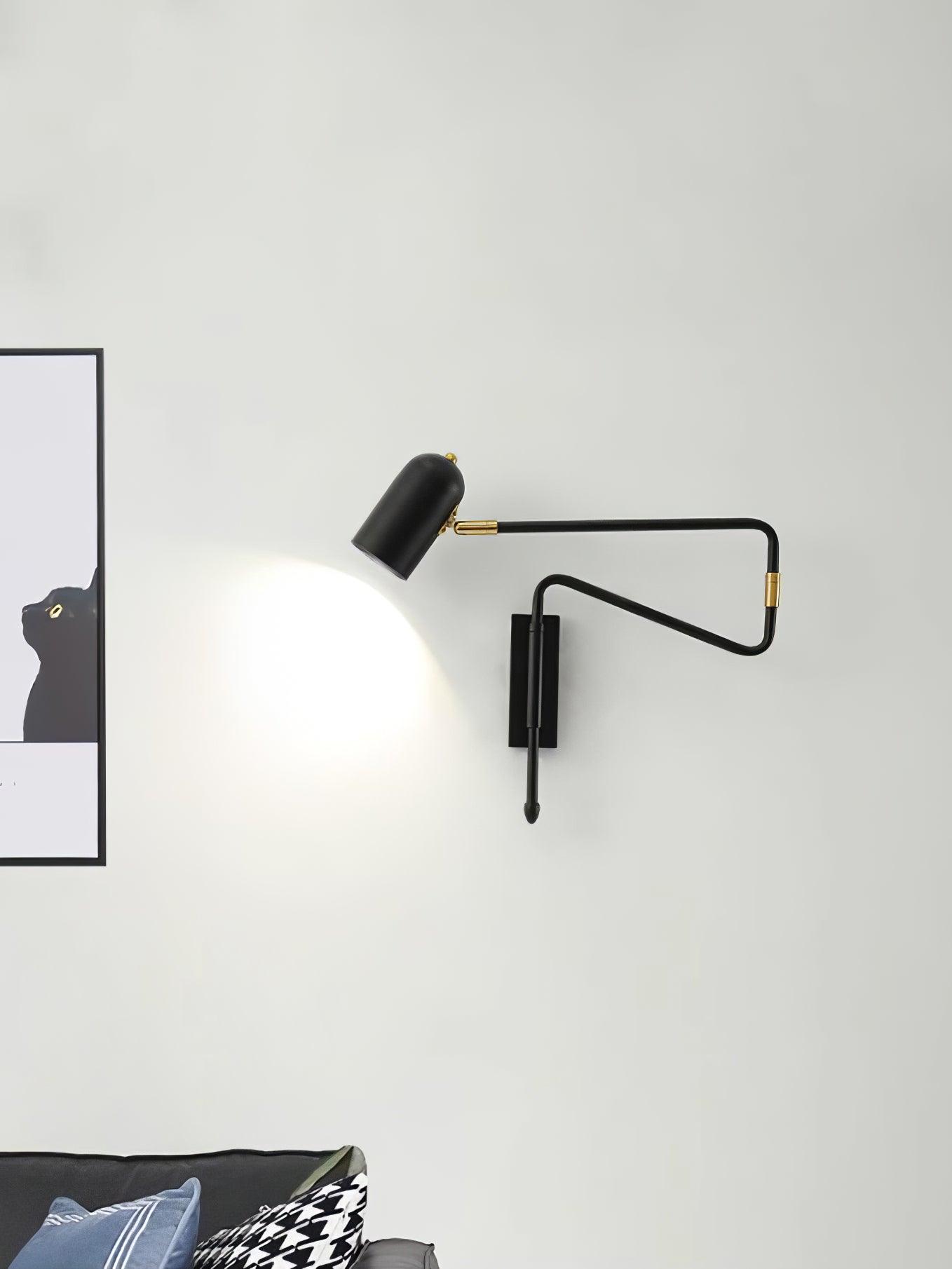 Nox Adjustable Arm Plug In Wall Lamp