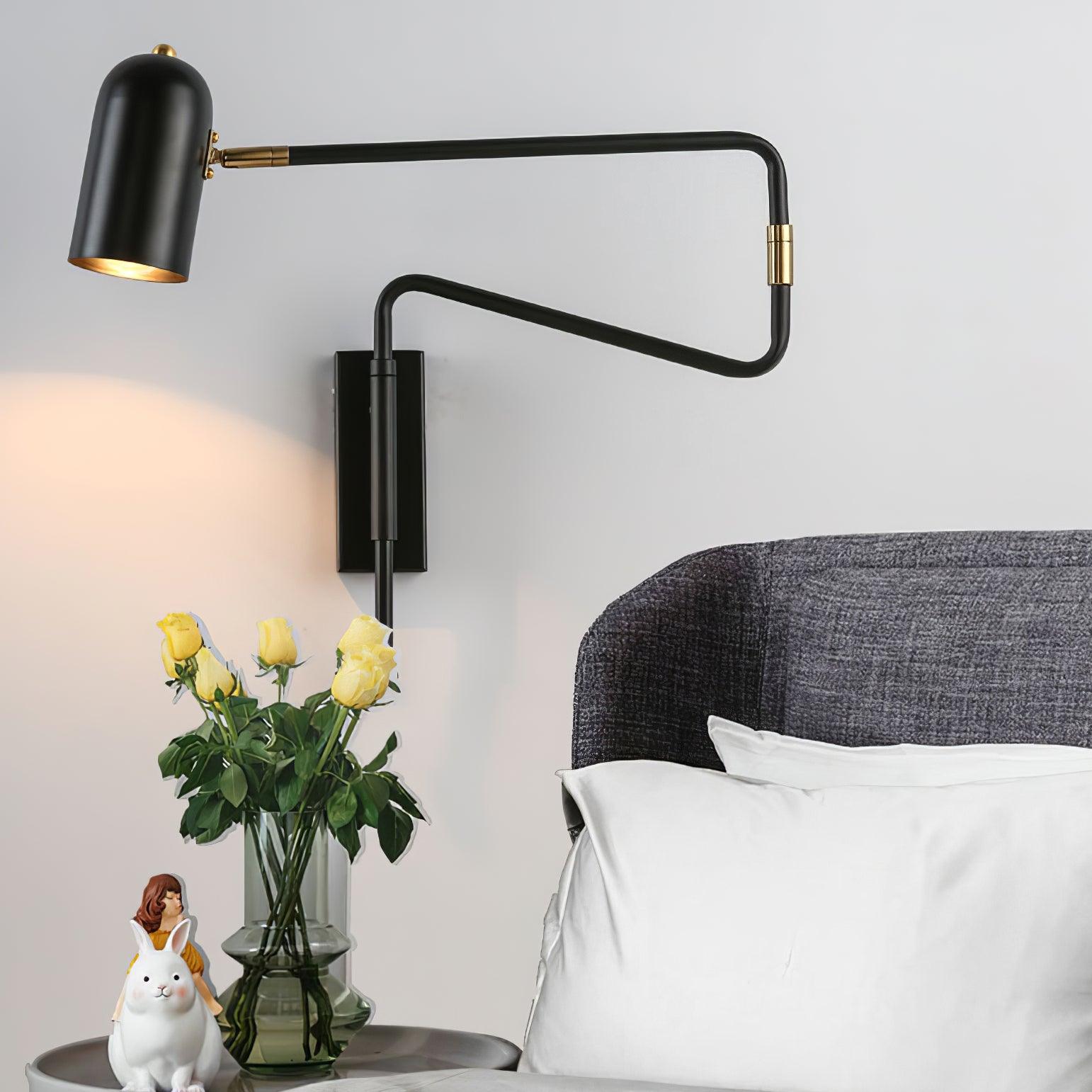 Nox Adjustable Arm Plug In Wall Lamp