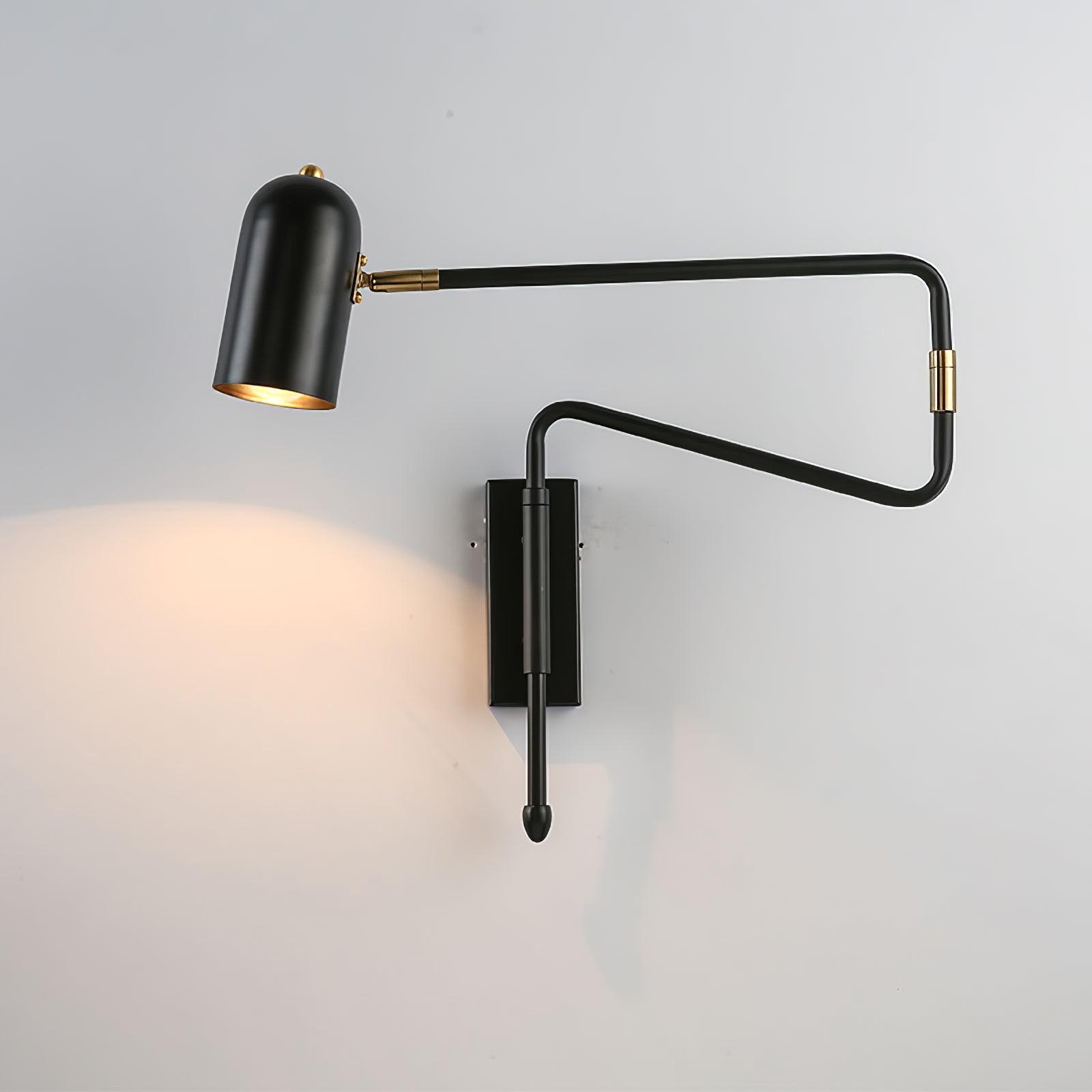 Nox Adjustable Arm Plug In Wall Lamp