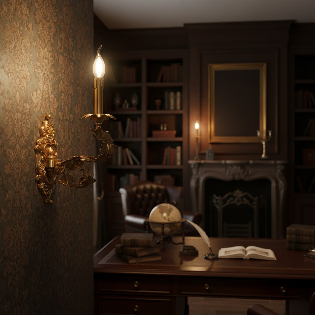 Golden Cartouche Wall Lamp