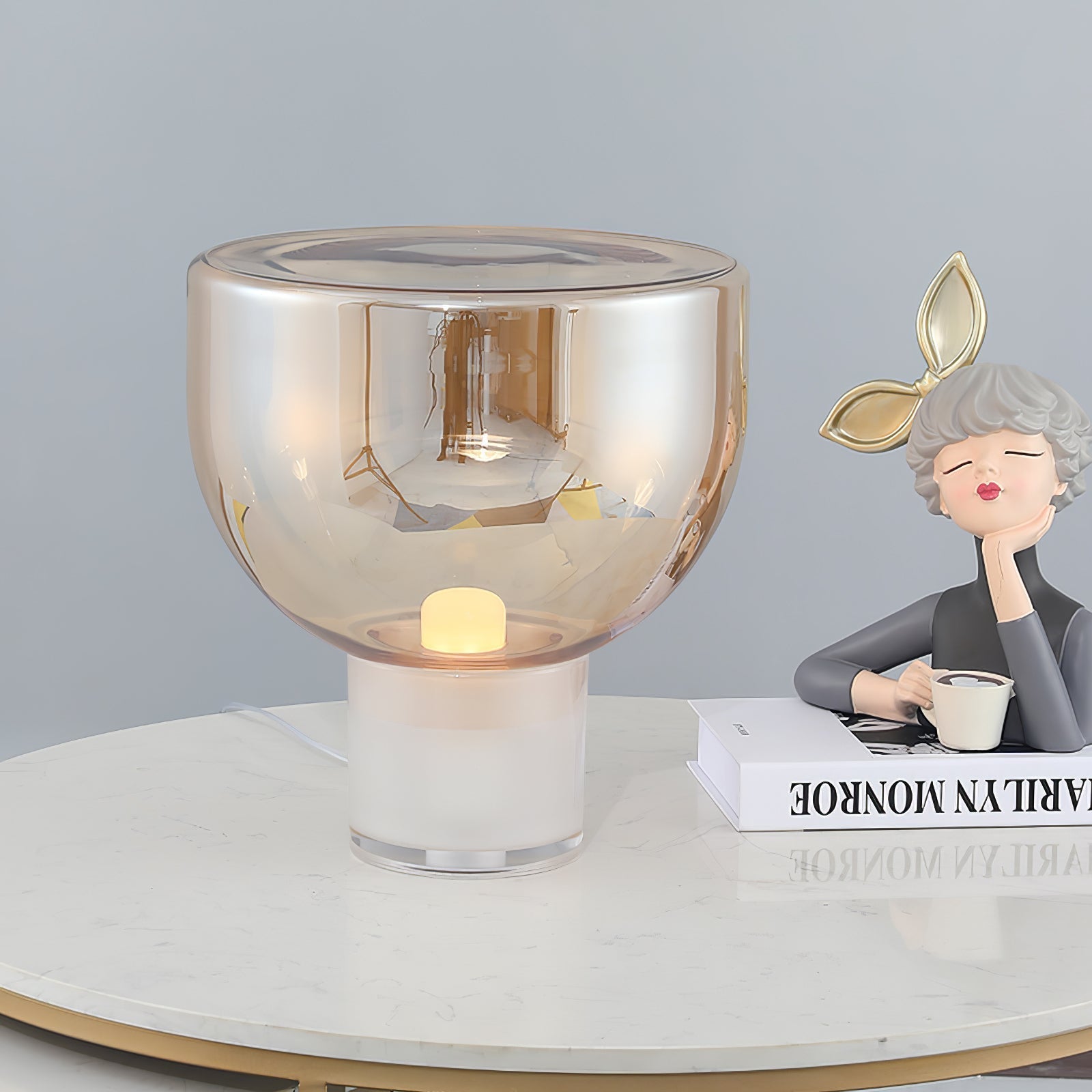 Cavm Glass Elegant Table Lamp
